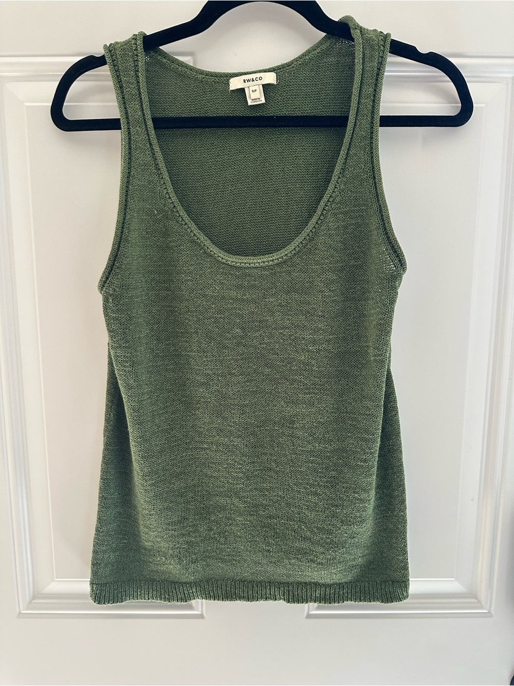 RW&CO. Olive Green Knit Tank Top